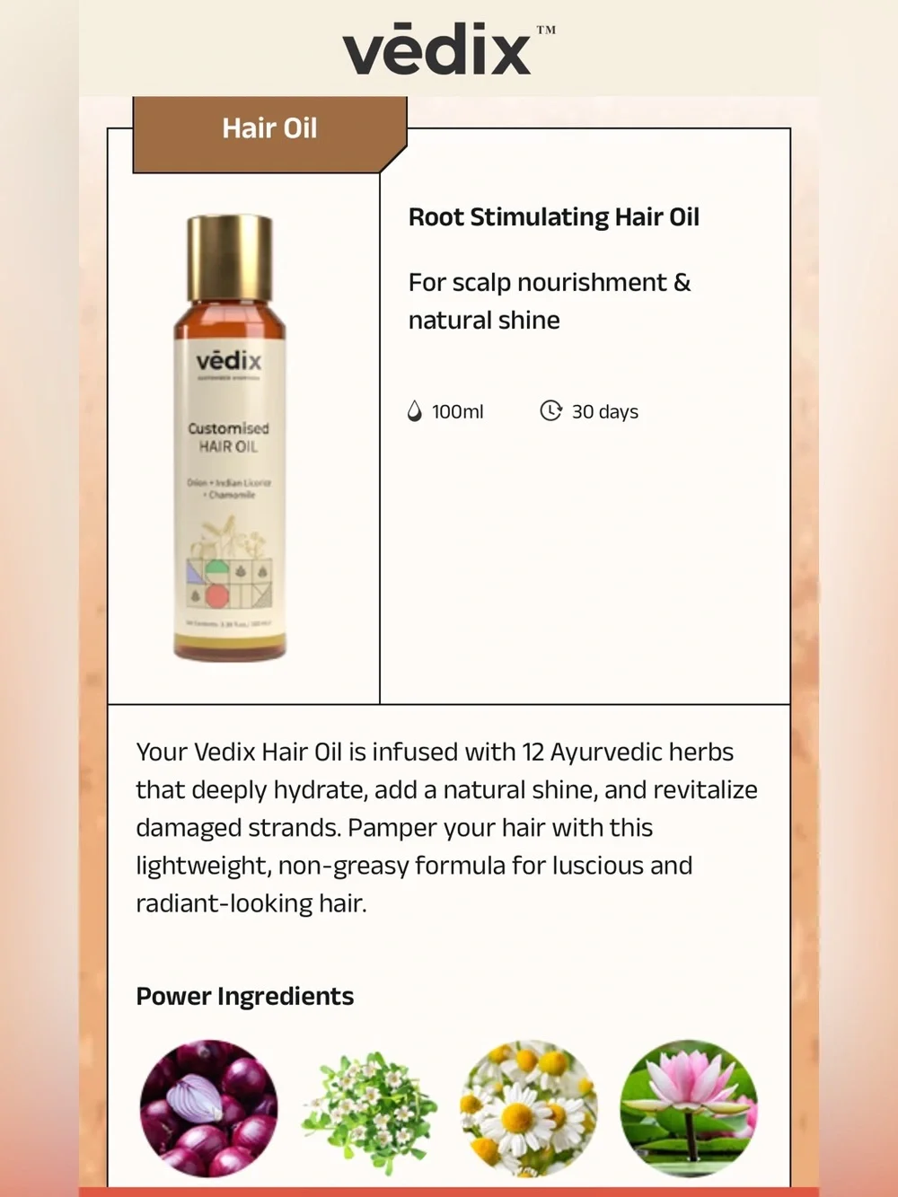 Vedix Anti-Hairfall Regimen ( gift box)